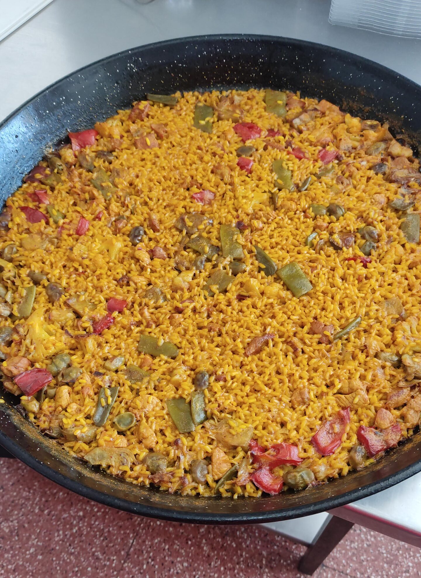 Paella magro y verduras