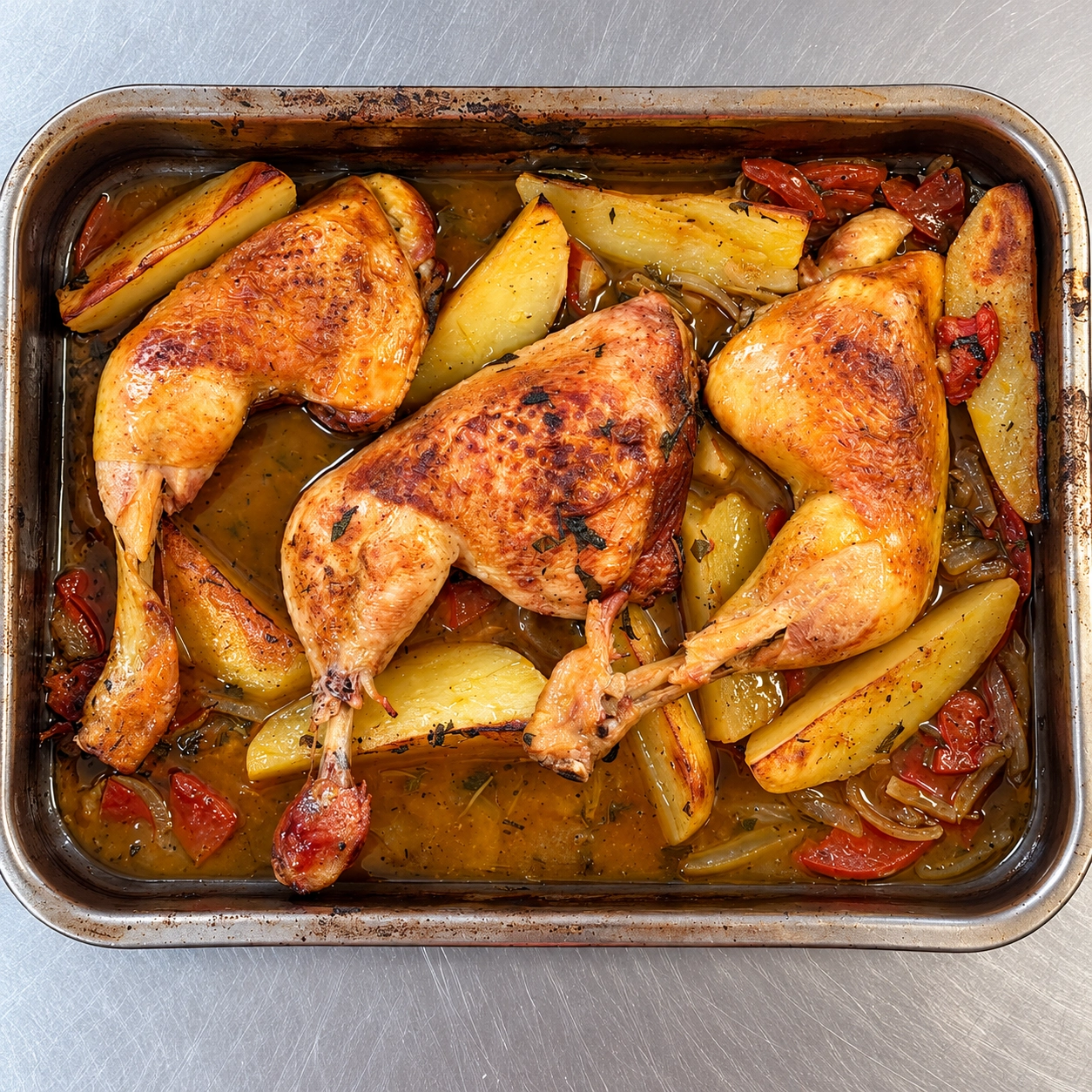 Muslo de pollo al horno